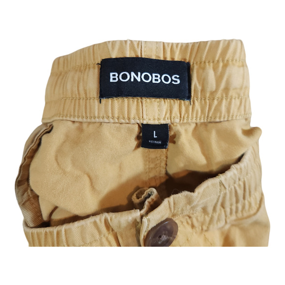 Bonobos 7" Flat Front Drawstring Club Shorts in Mustard Preppy Casual Men's L - Picture 7 of 7